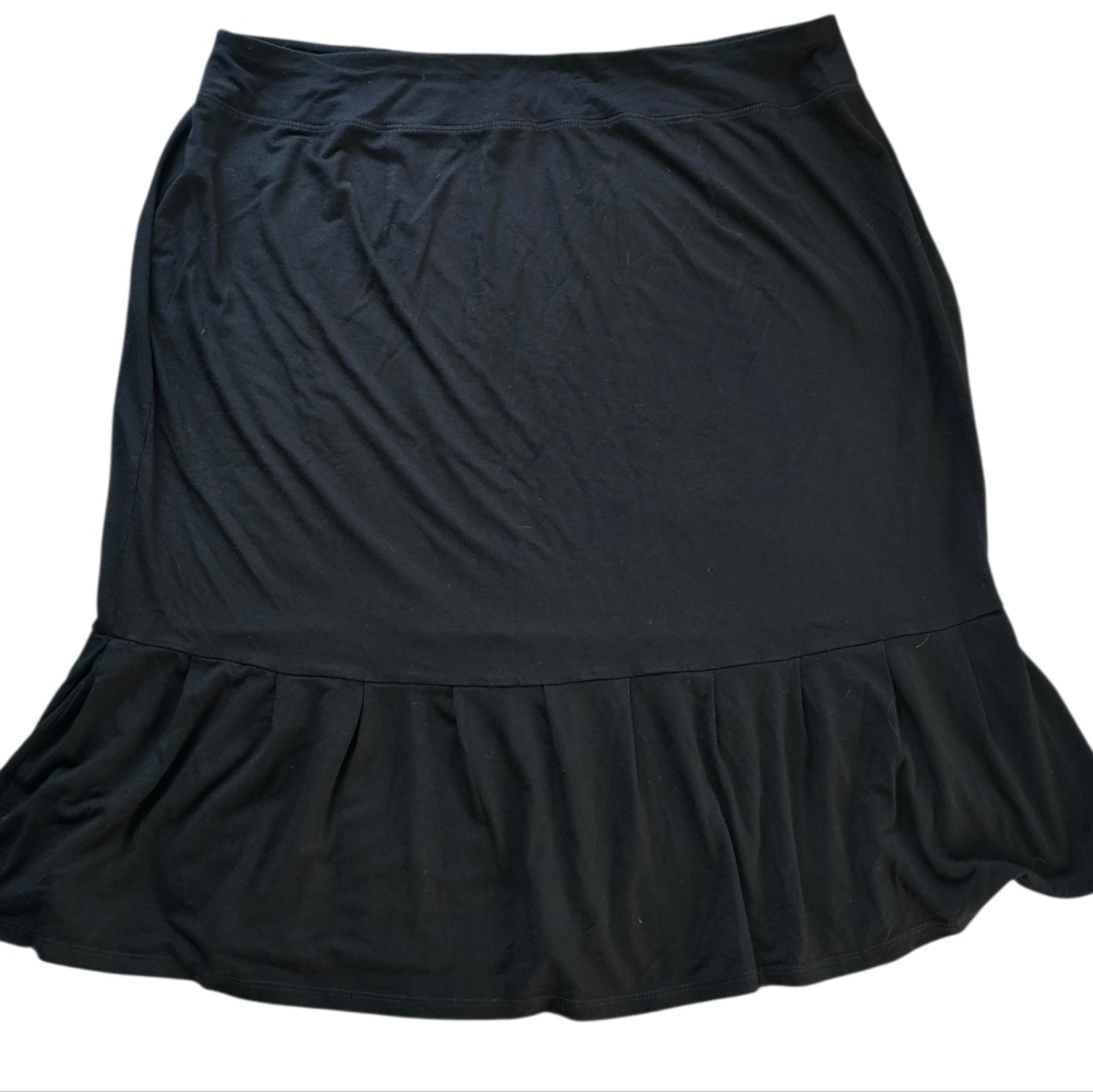 J. Jill Classic Black A-Line Skirt